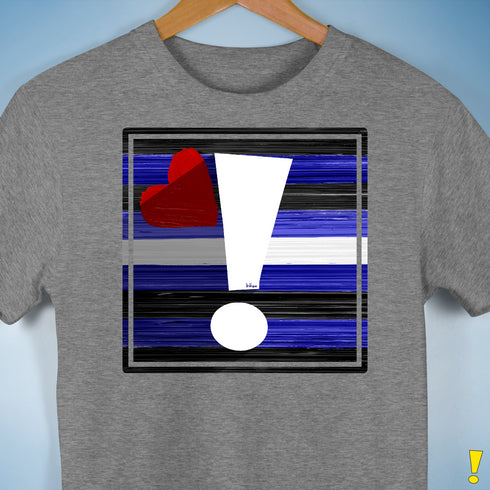Leather Pride Flag Exclamation Point Premium Unisex T-Shirt