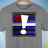 Leather Pride Flag Exclamation Point Premium Unisex T-Shirt