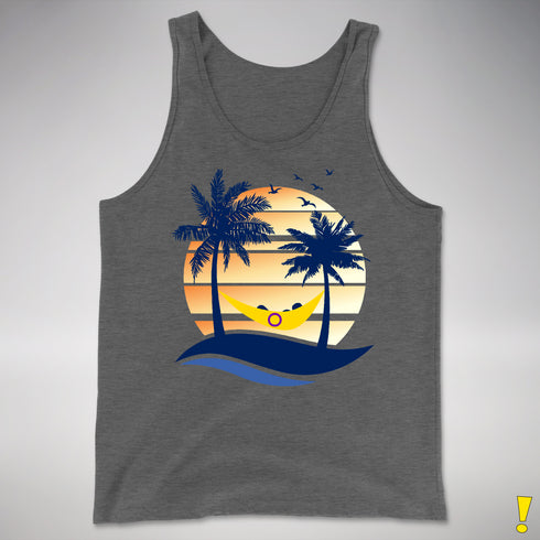 Intersex Pride Hammock Summer Beach Sunset Premium Tank Top