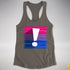 Bisexual Pride Flag Exclamation Point Racerback Tank - Dark Grey