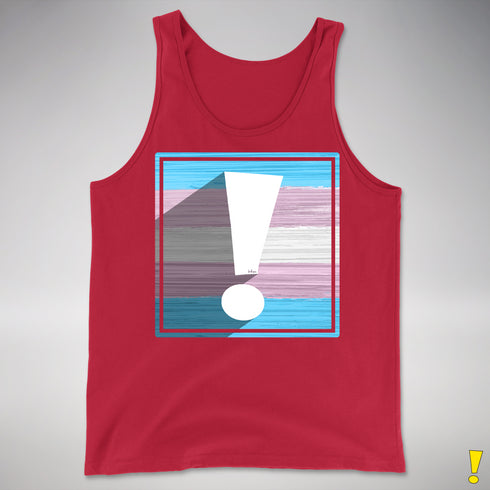 Transgender Pride Flag Exclamation Point Premium Tank Top