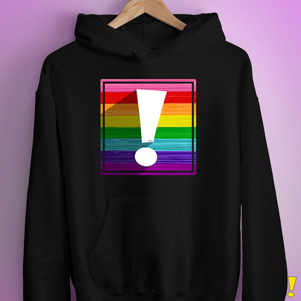 Original LGBTQ Pride Flag Exclamation Point Hoodie