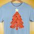Funny Bacon and Egg Christmas Tree Unisex T-Shirt - Baby Blue