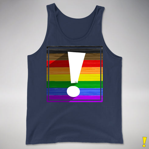 LGBTQ Philly Pride Flag Exclamation Point Premium Tank Top