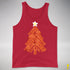 Funny Bacon and Egg Christmas Tree Tank Top - Red