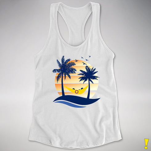 Intersex Pride Hammock Summer Beach Sunset Racerback Tank