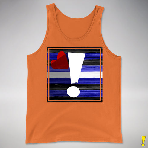 Leather Pride Flag Exclamation Point Premium Tank Top