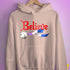 Believe Drag Pride Flag Jingle Bell Hoodie - Light Pink