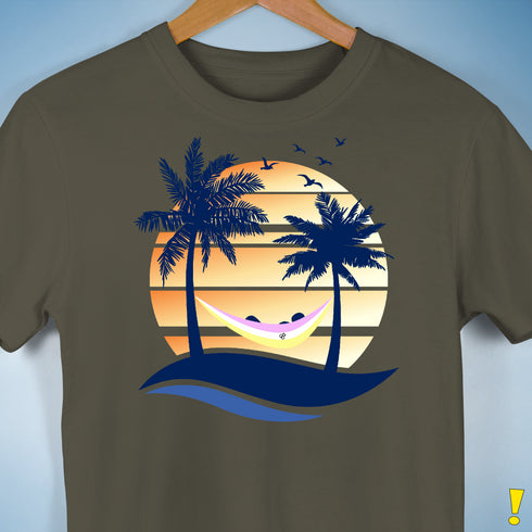 Twink Pride Hammock Summer Beach Sunset Premium Unisex T-Shirt