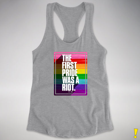 The First Pride Was A Riot - Original 8 Stripe Pride Racerback Tank