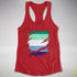 Gay Male Pride Flag Ripped Reveal Racerback Tank