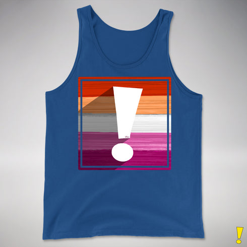 Lesbian Pride Flag Exclamation Point Premium Tank Top
