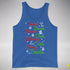 Santa's Reindeer and Drinks Tank Top - Royal Blue Triblend