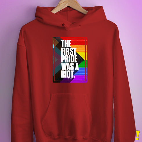 The First Pride Was a Riot - LGBTQ Progress Pride Hoodie