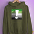 Aromantic Pride Flag Exclamation Point Hoodie - Army