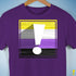 Nonbinary Pride Flag Exclamation Point Premium Unisex T-Shirt - Purple