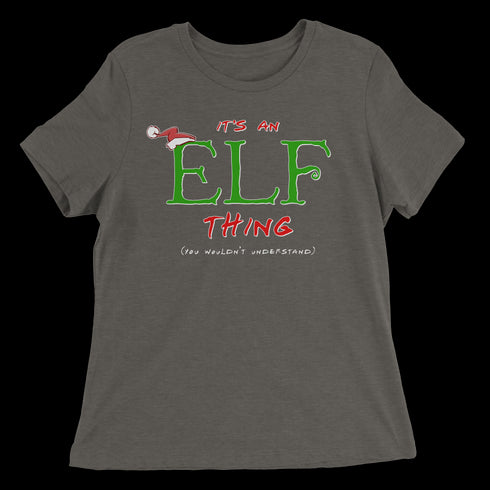 It's an Elf Thing, You Wouldn't Understand Women's Relaxed Tee - Black Heather