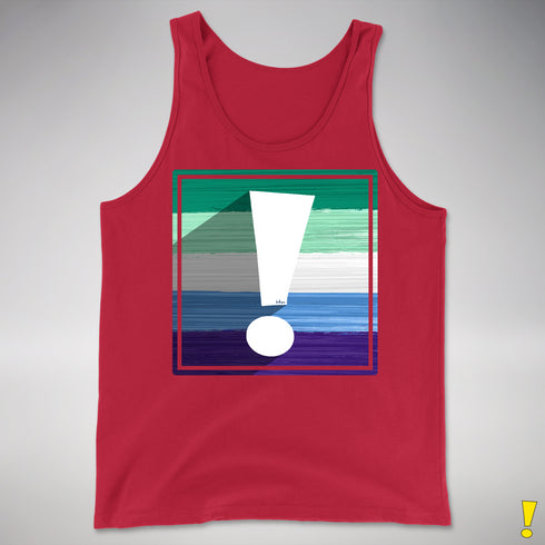 Gay Male Pride Flag Exclamation Point Premium Tank Top