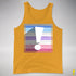 Bigender Pride Flag Exclamation Point Premium Tank Top - Gold