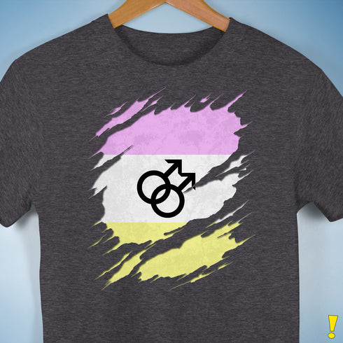 Twink Pride Flag Ripped Reveal Premium Unisex T-Shirt