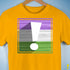 Genderqueer Pride Flag Exclamation Point Premium Unisex T-Shirt - Gold