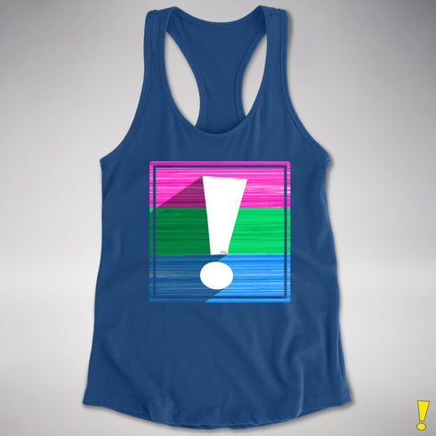 Polysexual Pride Flag Exclamation Point Racerback Tank