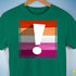 Lesbian Pride Flag Exclamation Point Premium Unisex T-Shirt