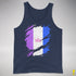 Drag Pride Flag Ripped Reveal Premium Tank Top