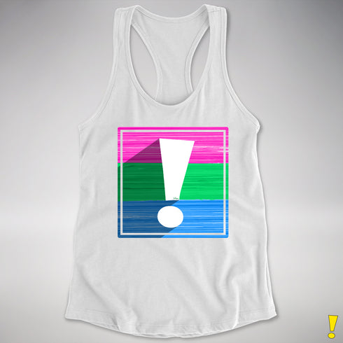 Polysexual Pride Flag Exclamation Point Racerback Tank