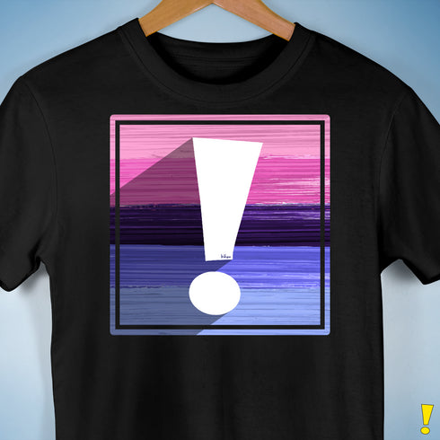 Omnisexual Pride Flag Exclamation Point Premium Unisex T-Shirt - Black