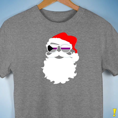 Santa’s Demisexual Pride Flag Shades Premium Unisex T-Shirt - Grey Heather