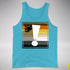 Bear Pride Flag Exclamation Point Premium Tank Top - Aqua Triblend