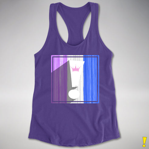 Drag Pride Flag Exclamation Point Racerback Tank