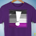 Asexual Pride Flag Exclamation Point Premium Unisex T-Shirt - Purple