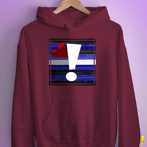 Leather Pride Flag Exclamation Point Hoodie