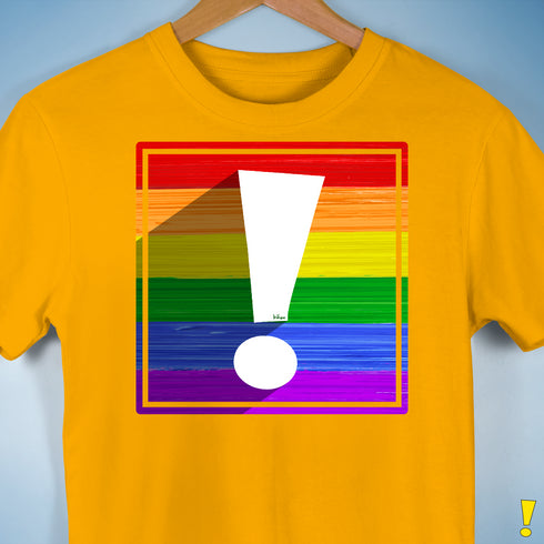 LGBTQ Pride Flag Exclamation Point Premium Unisex T-Shirt
