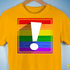 LGBTQ Pride Flag Exclamation Point Premium Unisex T-Shirt