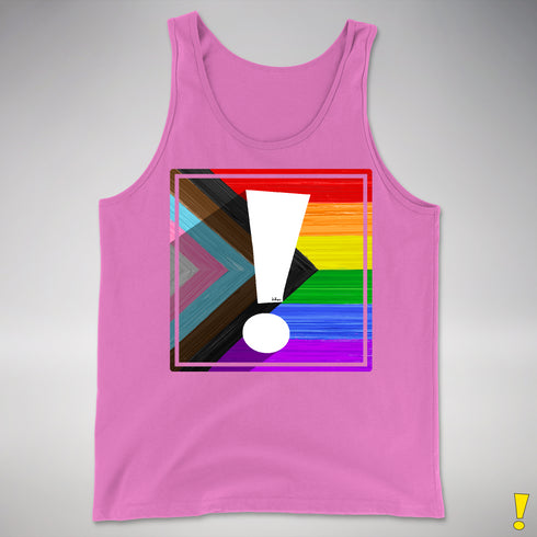 LGBTQ Progress Pride Flag Exclamation Point Premium Tank Top