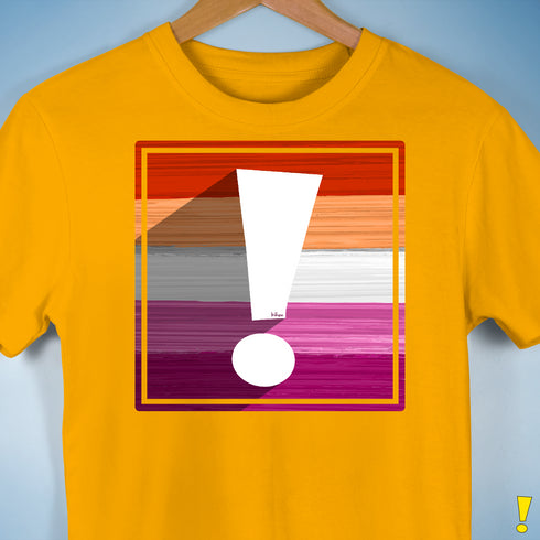 Lesbian Pride Flag Exclamation Point Premium Unisex T-Shirt