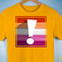 Lesbian Pride Flag Exclamation Point Premium Unisex T-Shirt