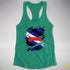 Puppy Pride Flag Ripped Reveal Racerback Tank