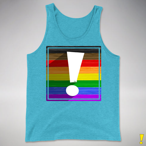 LGBTQ Philly Pride Flag Exclamation Point Premium Tank Top