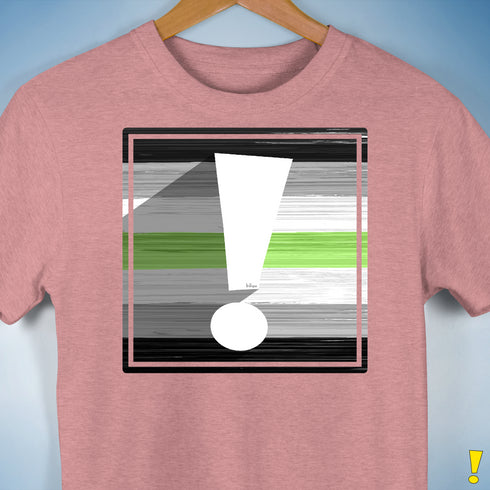 Agender Pride Flag Exclamation Point Premium Unisex T-Shirt - Mauve Heather
