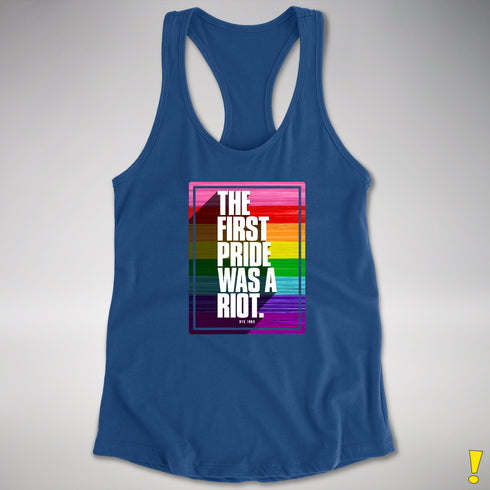 The First Pride Was A Riot - Original 8 Stripe Pride Racerback Tank