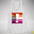 Lesbian Pride Flag Exclamation Point Racerback Tank