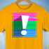Polysexual Pride Flag Exclamation Point Premium Unisex T-Shirt - Gold