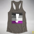 Asexual Pride Flag Exclamation Point Racerback Tank - Dark Grey
