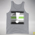 Agender Pride Flag Exclamation Point Premium Tank Top - Grey Heather