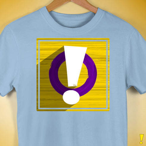 Intersex Pride Flag Exclamation Point Premium Unisex T-Shirt - Baby Blue