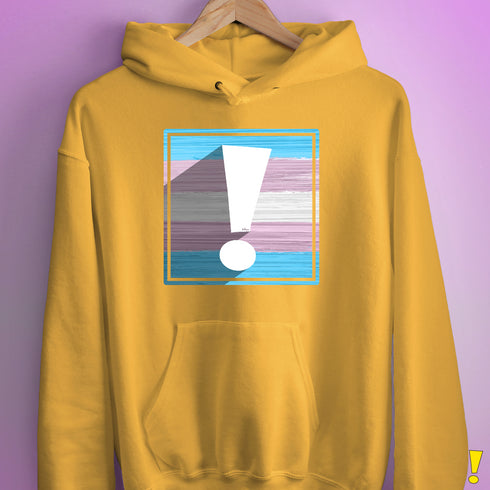 Transgender Pride Flag Exclamation Point Hoodie